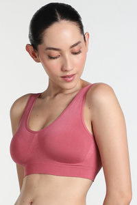 Wacoal Padded Non Wired Full Coverage Bralette - Rose Wine — thumbnail 4